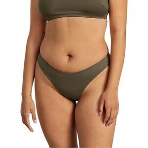 Everlane High Leg Bikini Bottom Beech Green Size M NWT